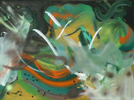 Eva Schlutius 2005 Öl, Acryl · Spray auf Nessel