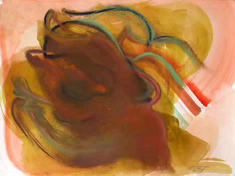 Eva Schlutius 2005 · Aquarell (und Kreide) auf Papier · 30 x 40 cm